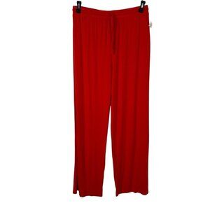 Jenni Intimates NWOT Red Pull On Sleep PJ Pants Loungewear Wide Leg Medium READ